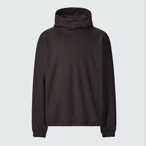Uniqlo Brushed Jersey Pullover Hoodie Men’s Size Small Dark Brown Thumb Holes